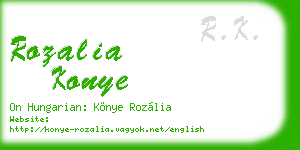 rozalia konye business card